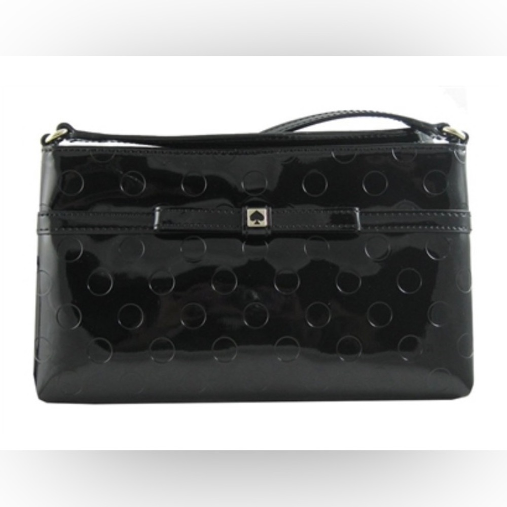 Kate Spade Camellia Street Amy Patent Leather Black Crossbody Purse. EUC